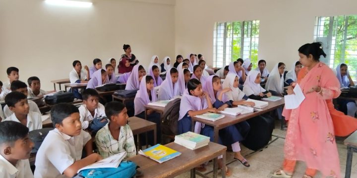 Health and Hygiene Session with Students at Basara High School, Chandpur